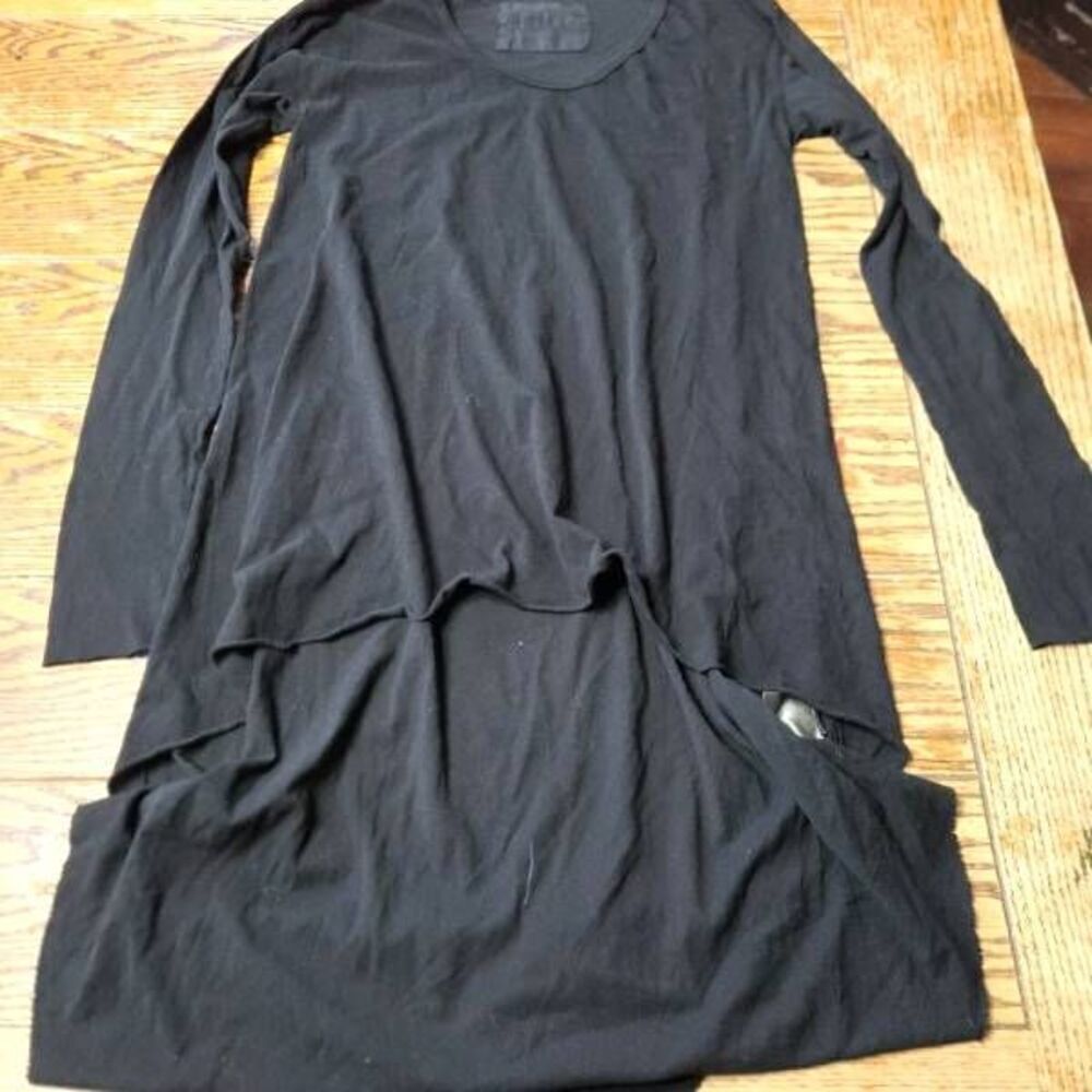 Frank&Eileen tee lab black hi low tunic top sz Small